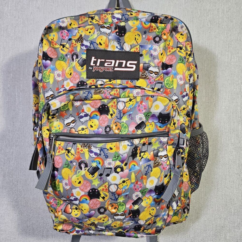 Jansport Trans Emoji Backpack  School Multi Emoticon Laptop